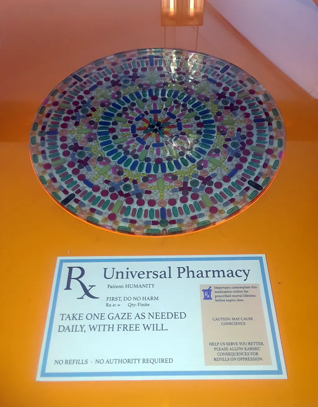 The label and the mandala
